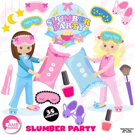 slumber party clipart